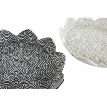 Centerpiece DKD Home Decor White Black Beige Grey Resin 39 x 39 x 7 cm (2 Units)