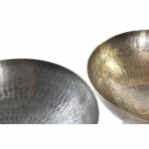Centerpiece DKD Home Decor Golden Silver Aluminium 30 x 30 x 17 cm (2 Units)