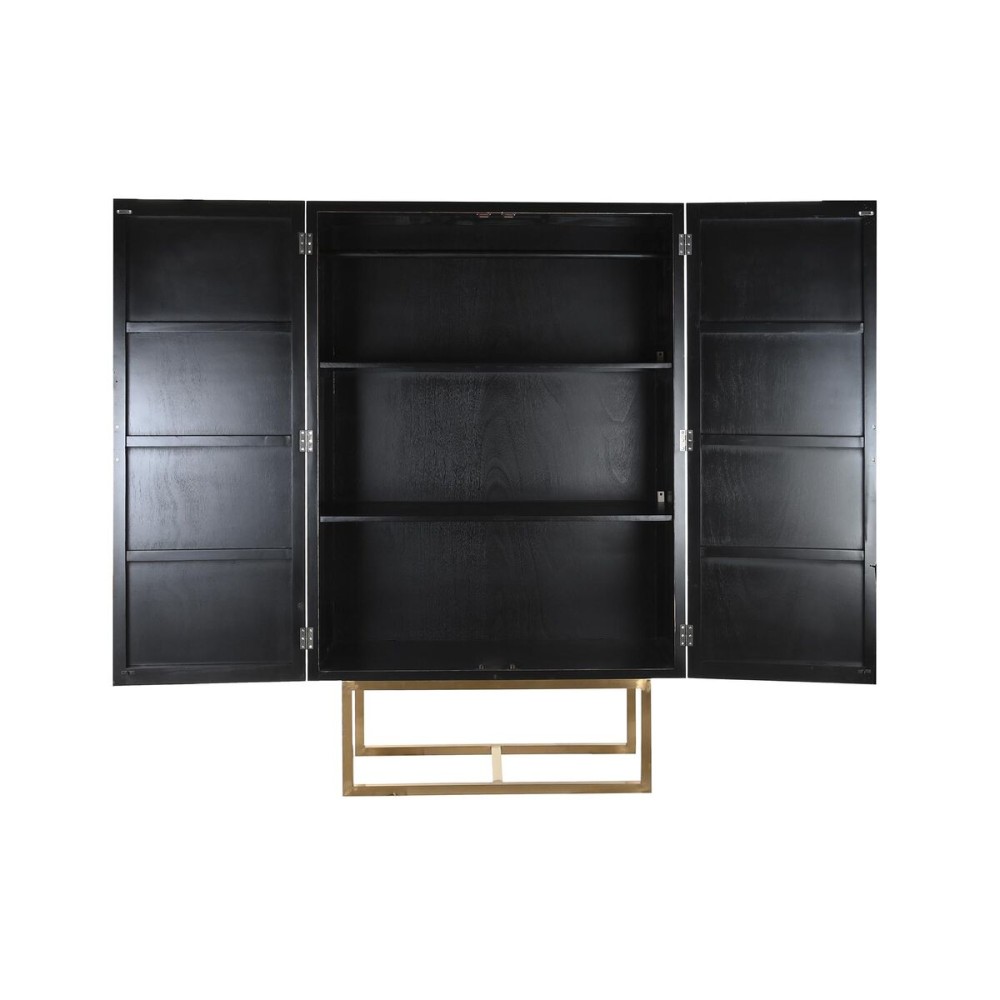 Cupboard DKD Home Decor 110 x 50 x 180 cm Black Metal Poplar