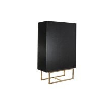 Cupboard DKD Home Decor 110 x 50 x 180 cm Black Metal Poplar