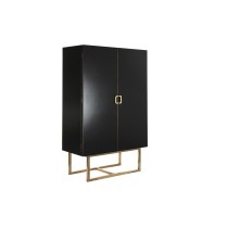 Cupboard DKD Home Decor 110 x 50 x 180 cm Black Metal Poplar