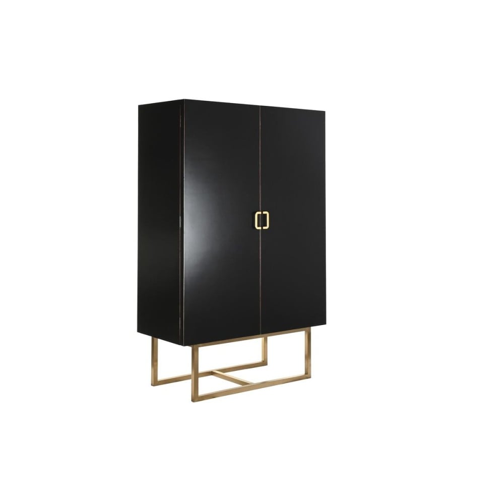 Cupboard DKD Home Decor 110 x 50 x 180 cm Black Metal Poplar