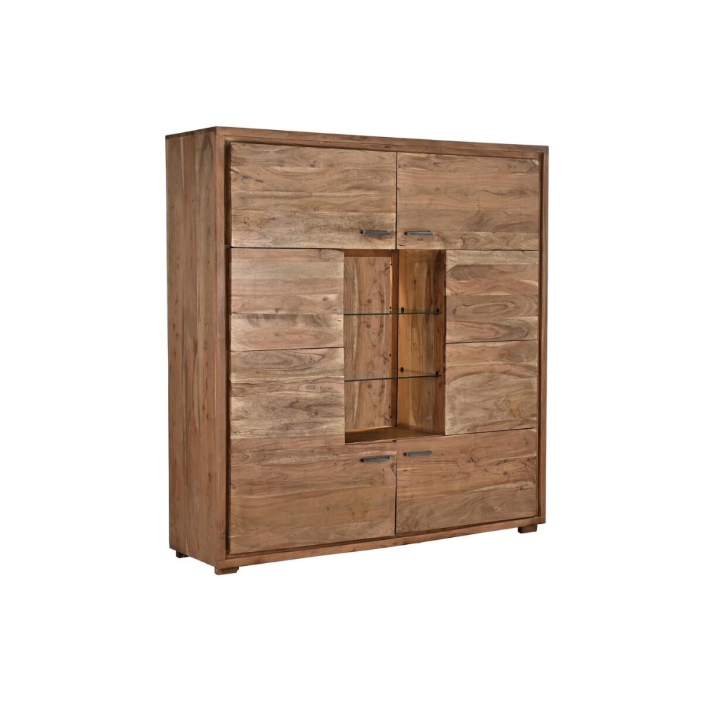 Cupboard DKD Home Decor 145 x 40 x 153 cm Crystal Brown Acacia