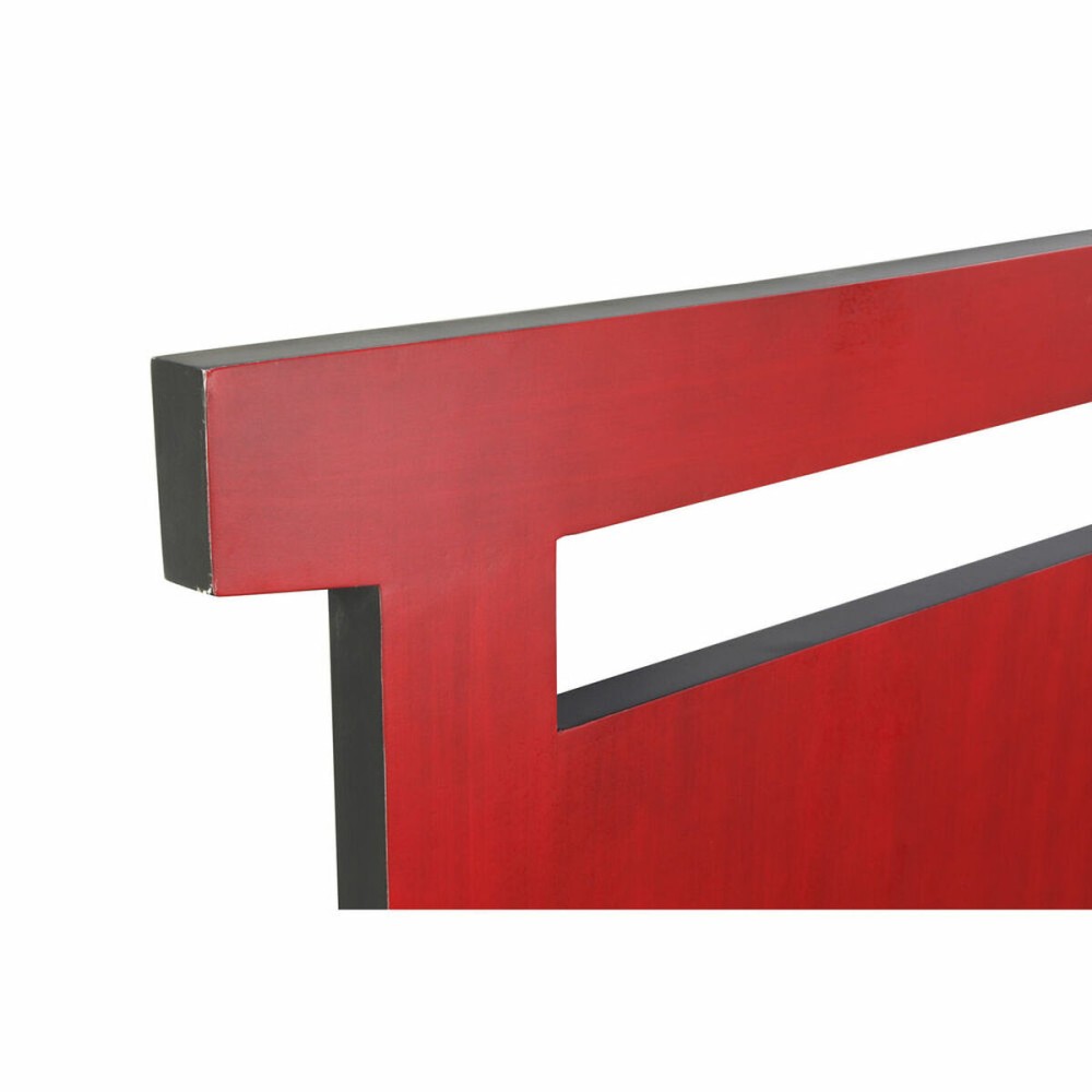 Kopfende des Betts DKD Home Decor Schwarz Rot Holz Tanne Holz MDF 160 x 4 x 120 cm
