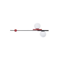 Deckenlampe DKD Home Decor Weiß Schwarz Rot Metall Kristall 40 W 44 x 44 x 120 cm