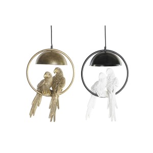 Deckenlampe DKD Home Decor Gold Metall Weiß Harz 50 W (29,5 x 22 x 44,5 cm) (2 Stück)