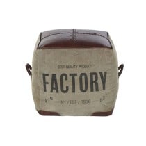 Footrest DKD Home Decor 46 x 40 x 40 cm Beige Brown Vintage
