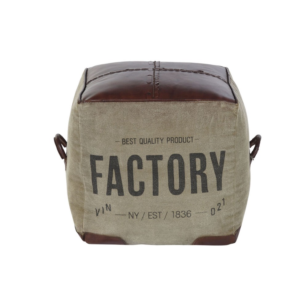 Footrest DKD Home Decor 46 x 40 x 40 cm Beige Brown Vintage