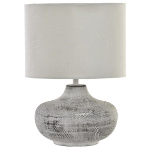 Tischlampe DKD Home Decor 40W Grau Weiß 230 V 40 W (2 Stück) (22 x 22 x 31 cm)