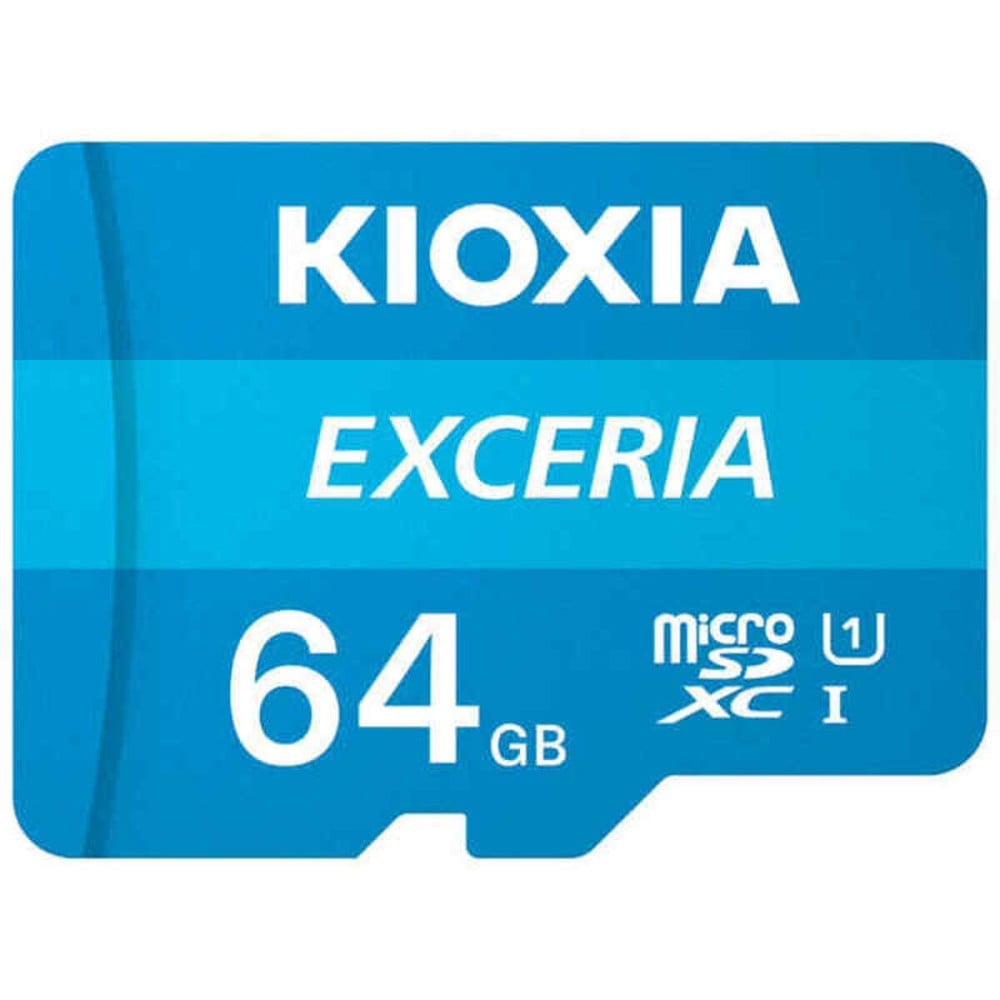 Micro SD Memory Card with Adaptor Kioxia Exceria UHS-I Class 10 Blue