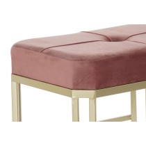 Banquette DKD Home Decor Rose Métal Velours (120 x 40 x 46 cm)