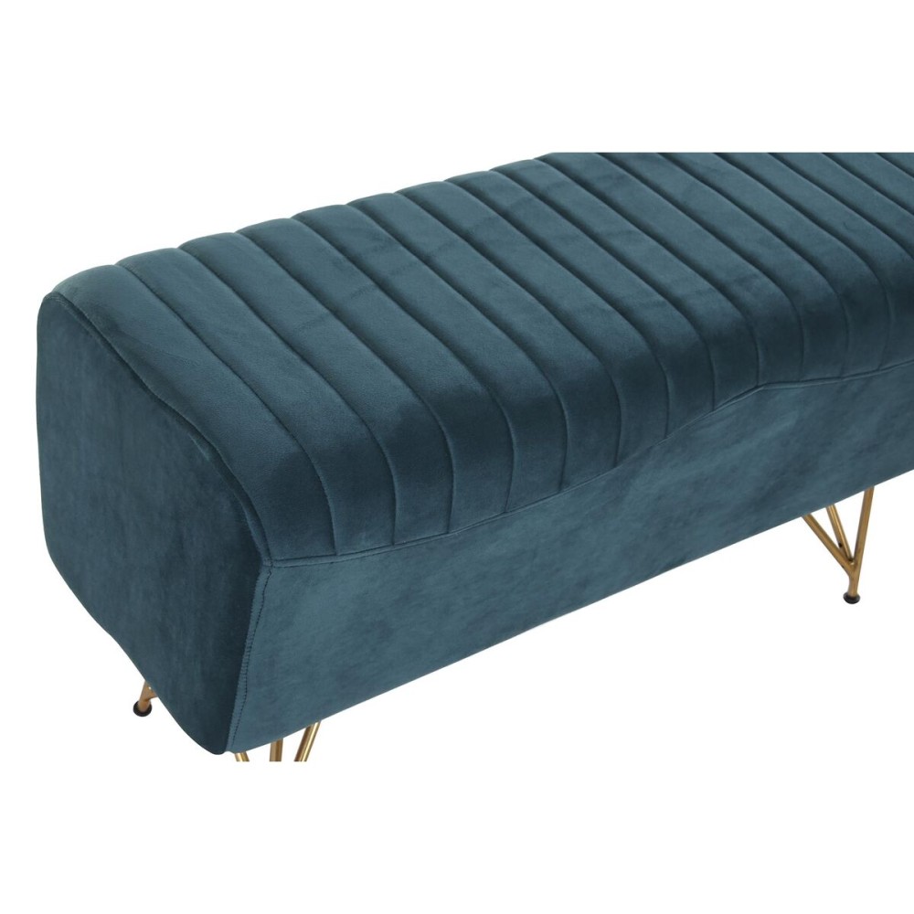 Banquette DKD Home Decor 90 x 31 x 47 cm Métal Turquoise
