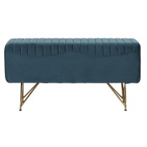 Banquette DKD Home Decor 90 x 31 x 47 cm Métal Turquoise