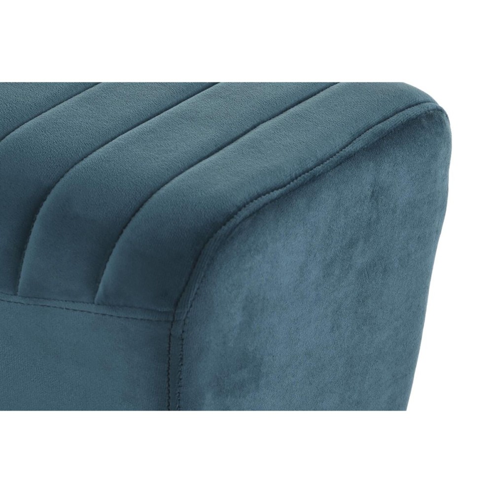 Banquette DKD Home Decor 90 x 31 x 47 cm Métal Turquoise