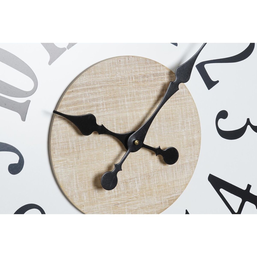 Wanduhr DKD Home Decor Schwarz MDF Weiß (60 x 4,5 x 60 cm)