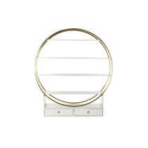 Shelves DKD Home Decor 160 x 35 x 180 cm Golden Metal White Poplar