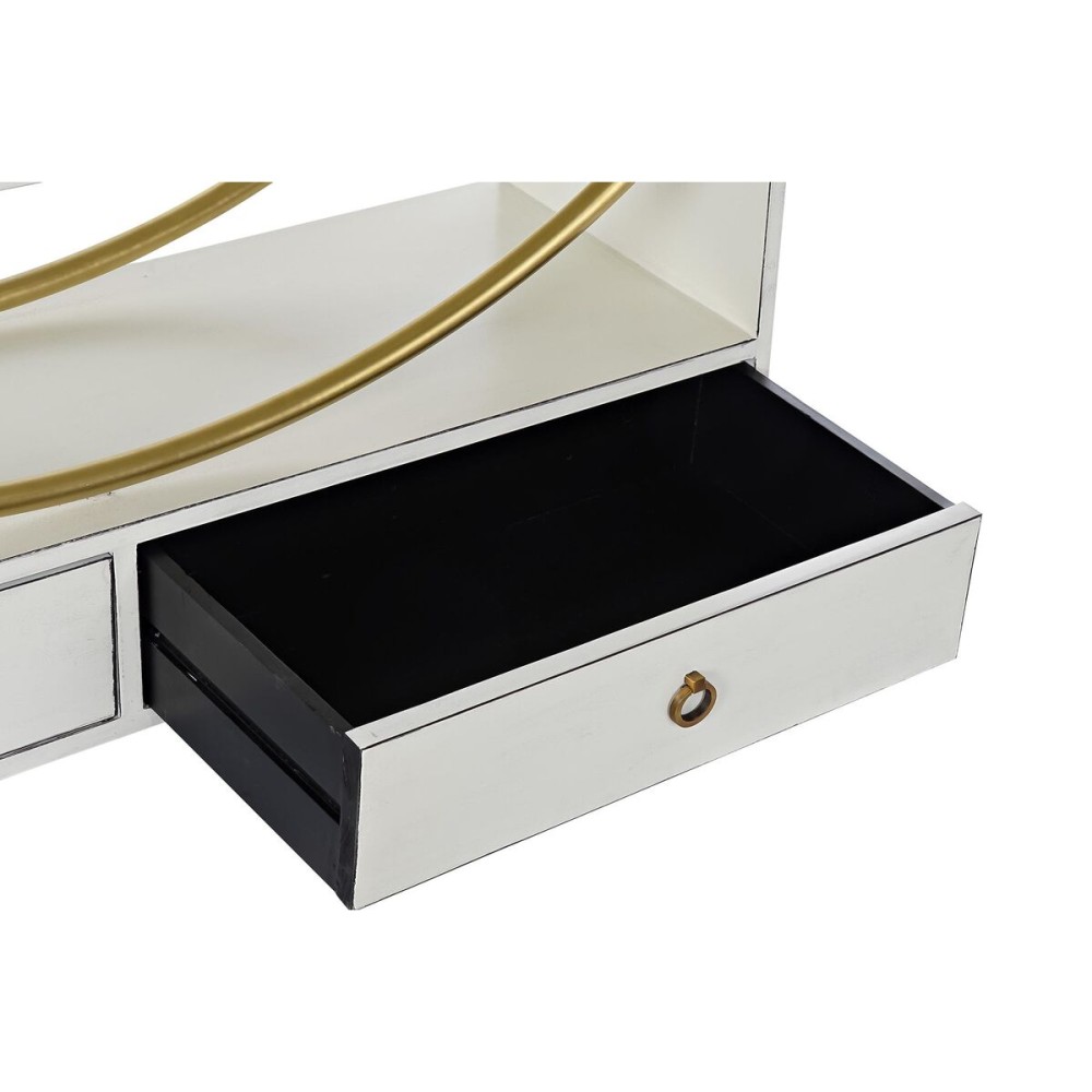 Étagère DKD Home Decor 160 x 35 x 180 cm Doré Métal Blanc Peuplier