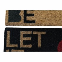 Fußmatte DKD Home Decor Rot Schwarz Braun Gummi 2 Stück Kokosnuss Faser (60 x 40 x 1,5 cm)