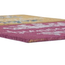 Fußmatte DKD Home Decor Grau Rosa Braun Gummi Weiß 2 Stück Kokosnuss Faser (60 x 40 x 1,5 cm)