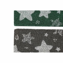 Paillasson DKD Home Decor Gris Caoutchouc Etoiles Blanc Vert 2 Unités Fibres de coco (60 x 40 x 1,5 cm)