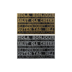 Doormat DKD Home Decor Silver Golden Rubber 2 Units Urban (75 x 45 x 0,5 cm)