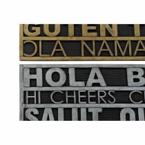 Doormat DKD Home Decor Silver Golden Rubber 2 Units Urban (75 x 45 x 0,5 cm)