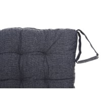 Coussin de chaise DKD Home Decor Beige Bleu Polyester Coton Aluminium Blue marine méditerranéen (3) (38 x 38 x 6 cm) (3 Unités)