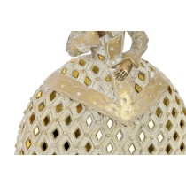 Deko-Figur DKD Home Decor Spiegel Beige Golden Harz Dame Traditionell (18 x 13 x 23 cm) (3 Stück)