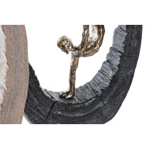 Deko-Figur DKD Home Decor 24 x 8 x 36 cm Schwarz Gold (2 Stück)