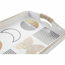 Set of trays DKD Home Decor White Black Golden MDF Wood 40 x 30 x 6 cm (2 Units)