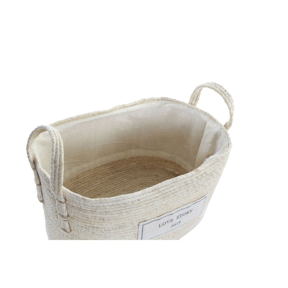 Set de basket DKD Home Decor Naturel Marron Clair Fibre naturelle Boho 34 x 23 x 20 cm 3 Pièces