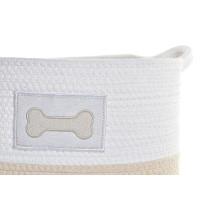 Korb-Set DKD Home Decor Weiß Creme 43 x 30 x 23 cm 2 Stücke