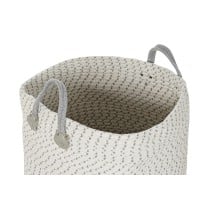 Korb-Set DKD Home Decor Weiß Grau Hellgrau (2 Stücke) (2 Stück)
