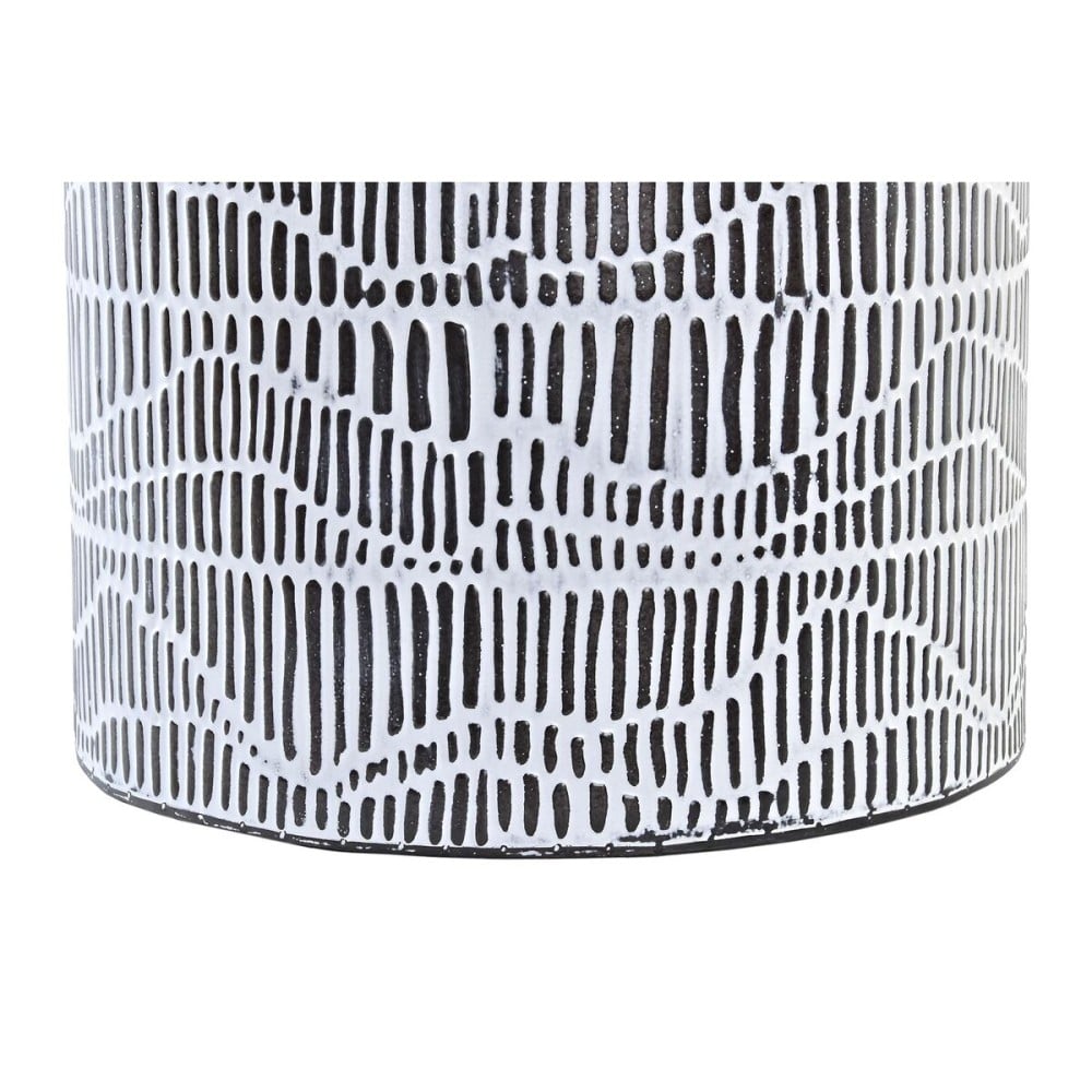 Set de basket DKD Home Decor Blanc Marron Noir Corde Fer 4 Kg (2 Pièces)