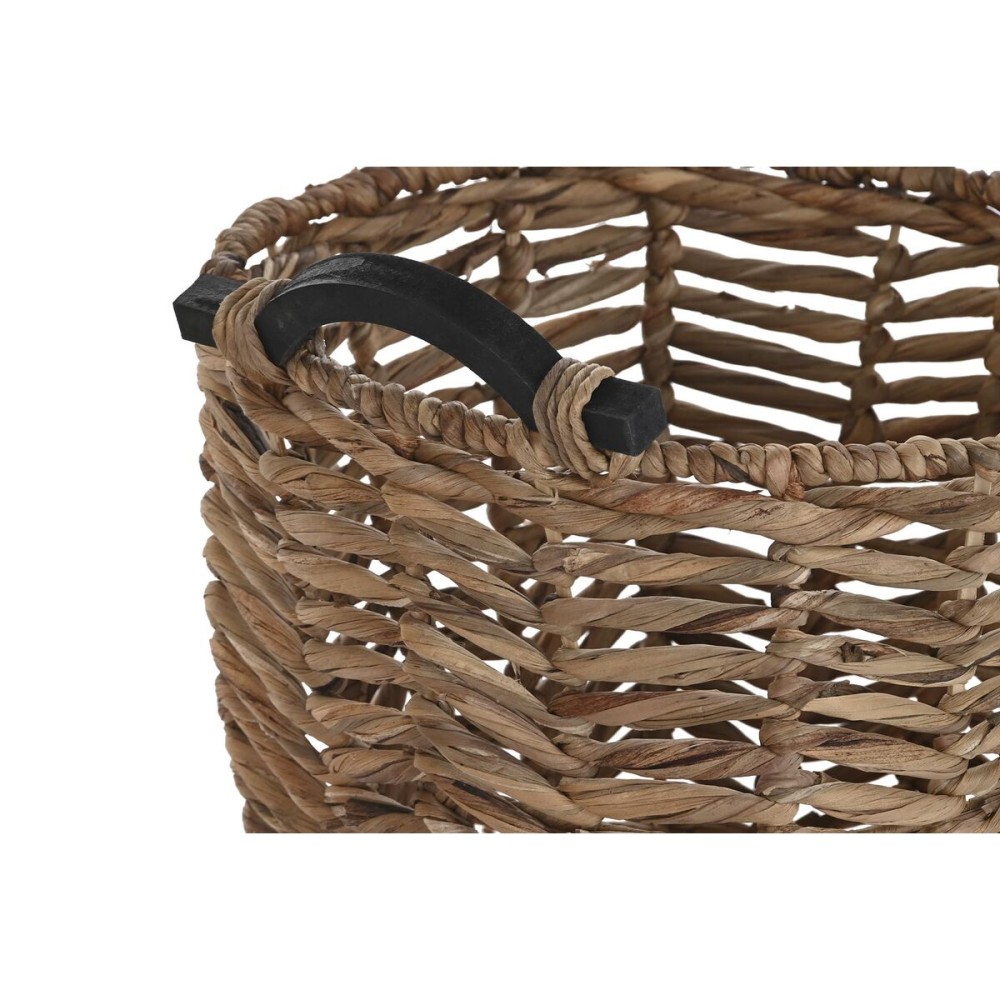 Basket set DKD Home Decor Natural Wood Natural Fibre (3 Pieces)