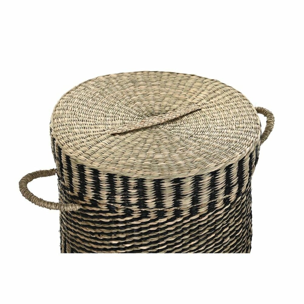 Korb-Set DKD Home Decor Schwarz natürlich Naturfaser 4 Kg (3 Stücke) (3 Stück)