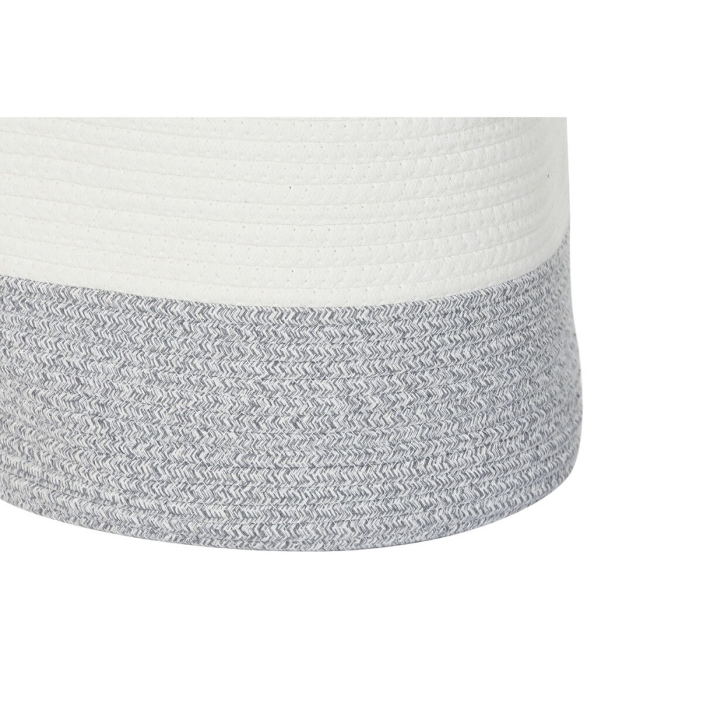 Korbsatz DKD Home Decor Weiß Schwarz Grau Senf (3 Stück)