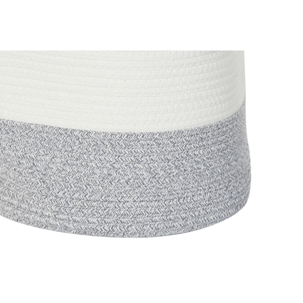 Lot de paniers DKD Home Decor Blanc Noir Gris Moutarde (3 Unités)