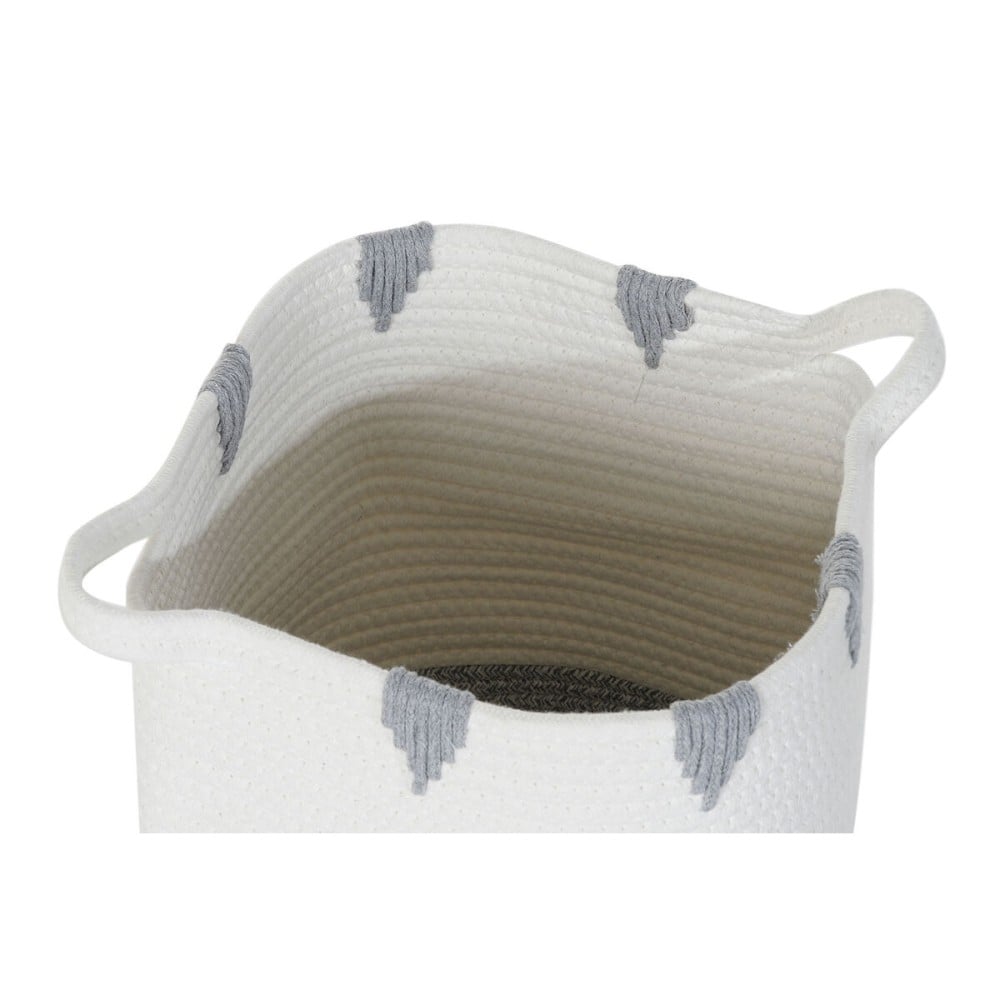 Lot de paniers DKD Home Decor Blanc Noir Gris Moutarde (3 Unités)