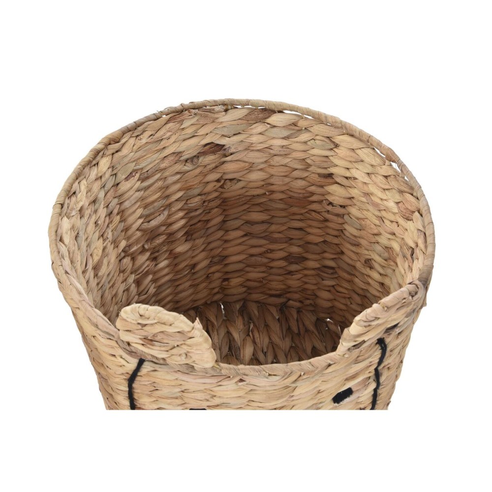 Panier DKD Home Decor Marron Noir Naturel Joncs animaux Tropical 35 x 35 x 35 cm (4 Unités)