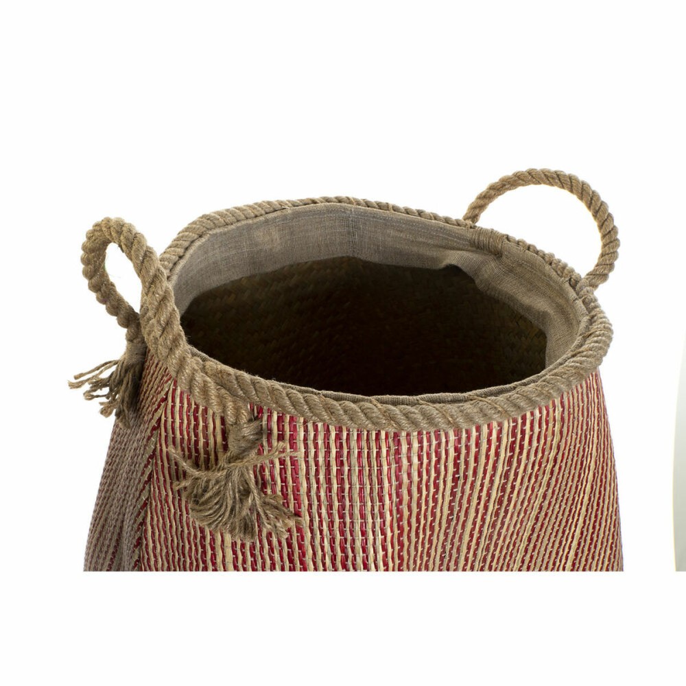 Panier DKD Home Decor Bleu Rouge Fibre naturelle 40 x 40 x 45 cm (2 Unités)