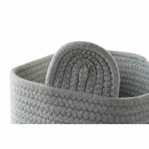 Panier décoratif DKD Home Decor Blanc Gris Enfant Ours 25 x 25 x 37 cm (2 Unités)