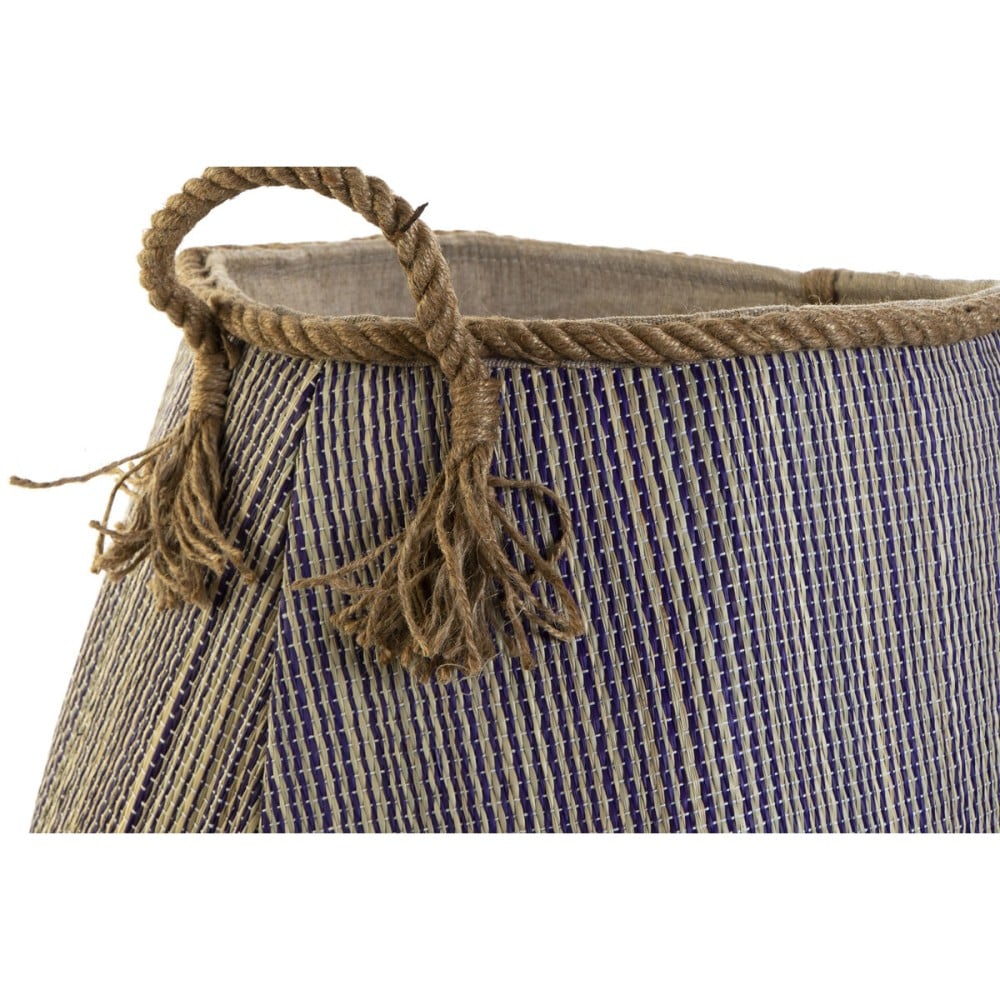Panier DKD Home Decor Bleu Rouge Fibre naturelle 40 x 40 x 45 cm (2 Unités)