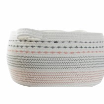 Set de basket DKD Home Decor Blanc Noir Orange 52 x 43 x 25 cm 3 Pièces