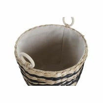 Korb-Set DKD Home Decor Schwarz natürlich Naturfaser (3 Stücke) (3 Stück)