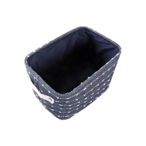 Korb-Set DKD Home Decor Weiß Marineblau 38 x 28 x 25 cm 3 Stücke (3 Stück)