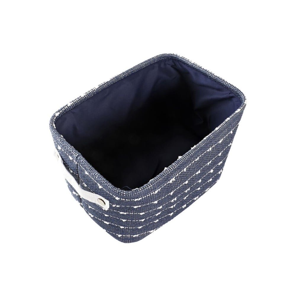 Korb-Set DKD Home Decor Weiß Marineblau 38 x 28 x 25 cm 3 Stücke (3 Stück)