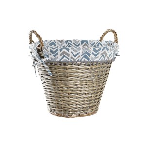 Dekorativer Korb DKD Home Decor Blau Weiß korb 44 x 44 x 42 cm
