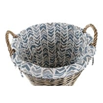 Dekorativer Korb DKD Home Decor Blau Weiß korb 44 x 44 x 42 cm