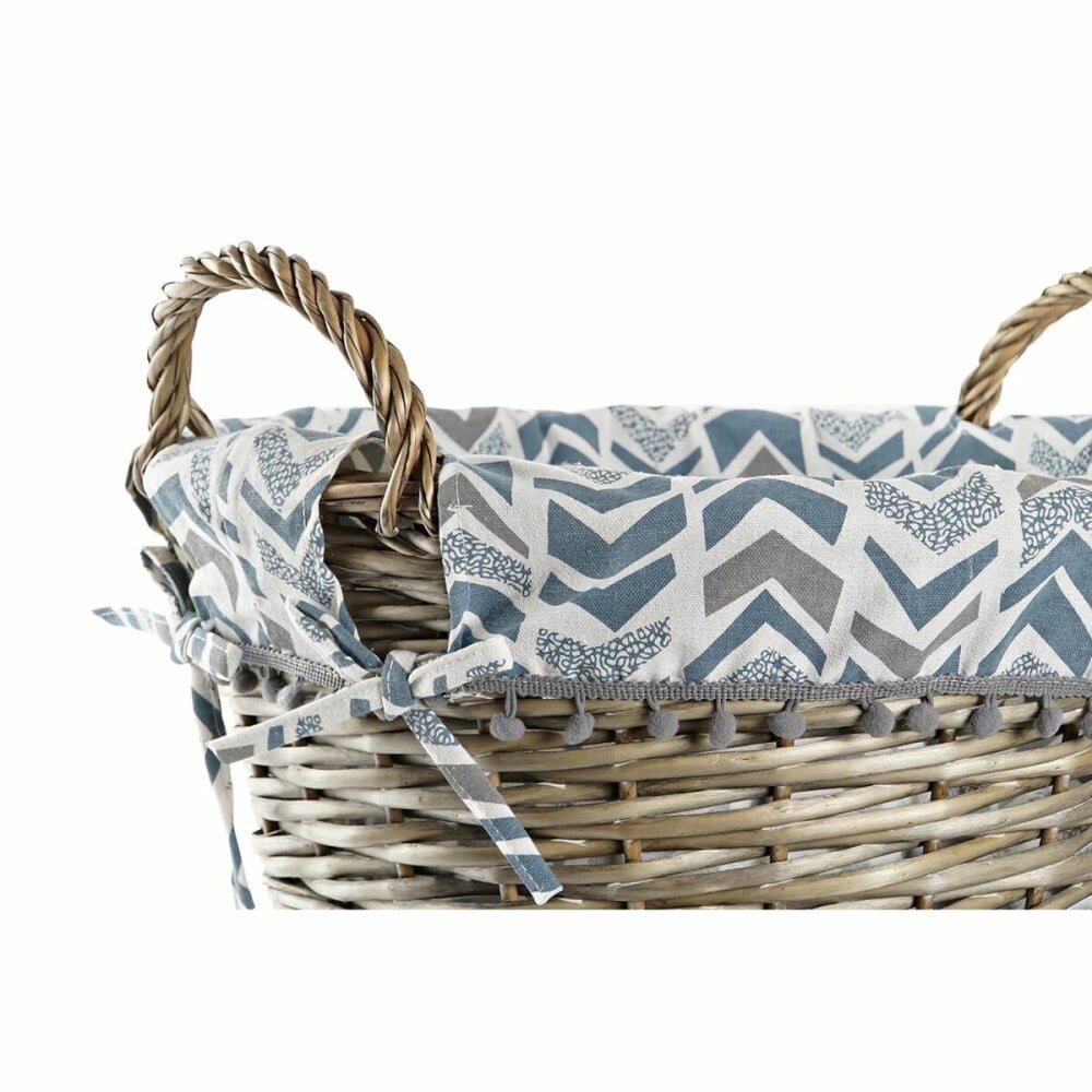 Dekorativer Korb DKD Home Decor Blau Weiß korb 44 x 44 x 42 cm